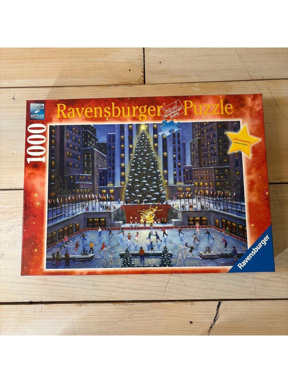 Ravensburger EUC NYC Christmas 1000 Piece Puzzle Ltd. Edition Rockefeller Center